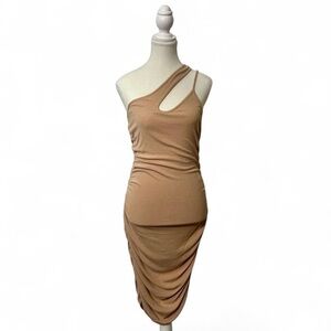 Blanc‎ One Shoulder midi Dress large